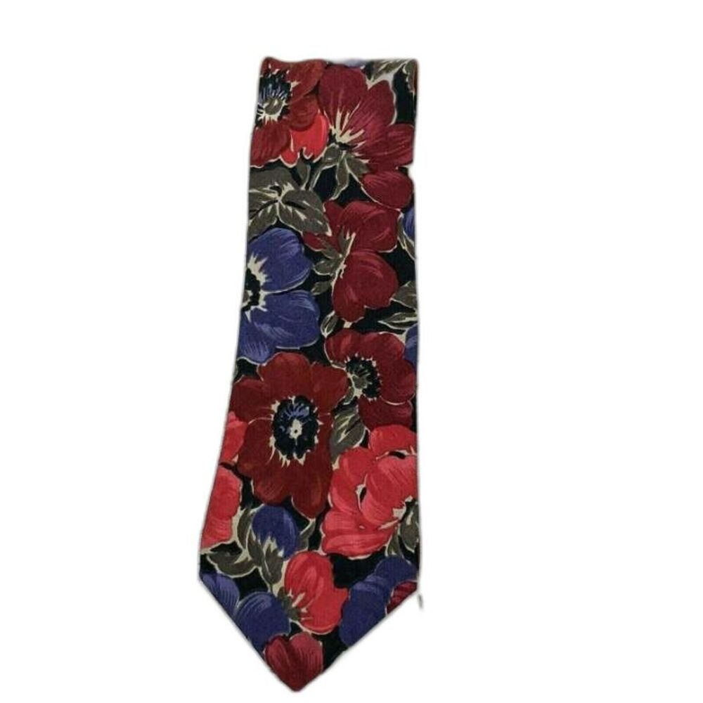 Guy Laroche Paris Monsieur 100% Silk Floral Tie Designer Mens Necktie - Picture 2 of 6